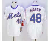 Men New York Mets #48 Jacob deGrom Majestic White Cool Base Cooperstown Collection Player Jersey