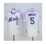 Men New York Mets #5 David Wright Majestic White Alternate Flexbase Authentic Collection Player Jersey