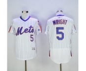 Men New York Mets #5 David Wright Majestic White Alternate Flexbase Authentic Collection Player Jersey