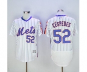 Men New York Mets #52 Yoenis Cespedes Majestic White Alternate Flexbase Authentic Collection Player Jersey