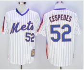 Men New York Mets #52 Yoenis Cespedes Majestic White Cool Base Cooperstown Collection Player Jersey