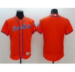 Men New York Mets Blank Majestic Orange Flexbase Authentic Collection Jersey