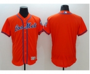 Men New York Mets Blank Majestic Orange Flexbase Authentic Collection Jersey