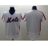 Men New York Mets Blank Majestic White Alternate Flexbase Authentic Collection Player Jersey