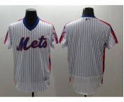 Men New York Mets Blank Majestic White Alternate Flexbase Authentic Collection Player Jersey
