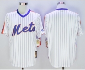 Men New York Mets Blank Majestic White Cool Base Cooperstown Collection Player Jersey