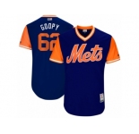 Men's 2017 Little League World Series Mets #62 Erik Goeddel Goopy Royal Jersey