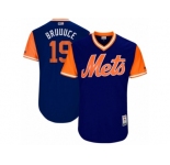 Men's 2017 Little League World Series Mets Jay Bruce #19 Bruuuce Royal Jersey