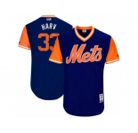 Men's 2017 Little League World Series Mets Matt Harvey #33 Harv Royal Jersey