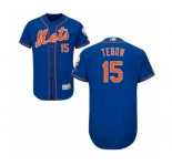 Men's Majestic New York Mets #15 Tim Tebow Royal Blue Flexbase Authentic Collection MLB Jersey