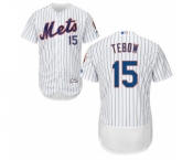 Men's Majestic New York Mets #15 Tim Tebow White Flexbase Authentic Collection MLB Jersey