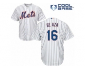 Men's Majestic New York Mets #16 Alejandro De Aza Authentic White Home Cool Base MLB Jersey