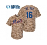Men's Majestic New York Mets #16 Alejandro De Aza Replica Camo Alternate Cool Base MLB Jersey