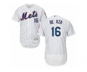Men's Majestic New York Mets #16 Alejandro De Aza White Flexbase Authentic Collection MLB Jersey