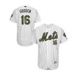 Men's Majestic New York Mets #16 Dwight Gooden Authentic White 2016 Memorial Day Fashion Flex Base MLB Jersey