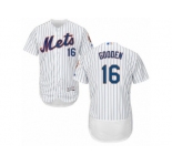 Men's Majestic New York Mets #16 Dwight Gooden White Flexbase Authentic Collection MLB Jersey