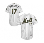 Men's Majestic New York Mets #17 Keith Hernandez Authentic White 2016 Memorial Day Fashion Flex Base MLB Jersey