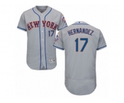 Men's Majestic New York Mets #17 Keith Hernandez Grey Flexbase Authentic Collection MLB Jersey