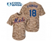 Men's Majestic New York Mets #18 Travis d'Arnaud Replica Camo Alternate Cool Base MLB Jersey