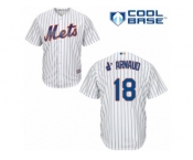 Men's Majestic New York Mets #18 Travis d'Arnaud Replica White Home Cool Base MLB Jersey