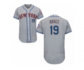 Men's Majestic New York Mets #19 Jay Bruce Grey Flexbase Authentic Collection MLB Jersey