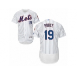 Men's Majestic New York Mets #19 Jay Bruce White Flexbase Authentic Collection MLB Jersey