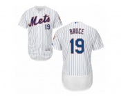 Men's Majestic New York Mets #19 Jay Bruce White Flexbase Authentic Collection MLB Jersey