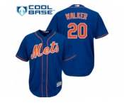 Men's Majestic New York Mets #20 Neil Walker Authentic Royal Blue Alternate Home Cool Base MLB Jersey