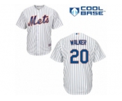 Men's Majestic New York Mets #20 Neil Walker Replica White Home Cool Base MLB Jersey