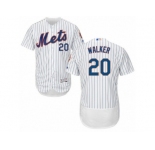 Men's Majestic New York Mets #20 Neil Walker White Flexbase Authentic Collection MLB Jersey