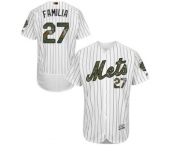 Men's Majestic New York Mets #27 Jeurys Familia Authentic White 2016 Memorial Day Fashion Flex Base MLB Jersey