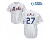 Men's Majestic New York Mets #27 Jeurys Familia Authentic White Home Cool Base MLB Jersey