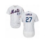 Men's Majestic New York Mets #27 Jeurys Familia White Flexbase Authentic Collection MLB Jersey