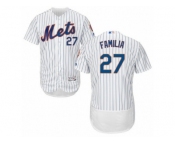 Men's Majestic New York Mets #27 Jeurys Familia White Flexbase Authentic Collection MLB Jersey