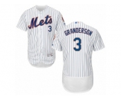 Men's Majestic New York Mets #3 Curtis Granderson White Flexbase Authentic Collection MLB Jersey
