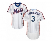 Men's Majestic New York Mets #3 Curtis Granderson White Royal Flexbase Authentic Collection MLB Jersey