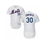 Men's Majestic New York Mets #30 Michael Conforto White Flexbase Authentic Collection MLB Jersey