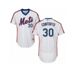 Men's Majestic New York Mets #30 Michael Conforto White Royal Flexbase Authentic Collection MLB Jersey