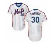 Men's Majestic New York Mets #30 Michael Conforto White Royal Flexbase Authentic Collection MLB Jersey