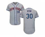 Men's Majestic New York Mets #30 Nolan Ryan Grey Flexbase Authentic Collection MLB Jersey