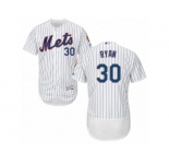Men's Majestic New York Mets #30 Nolan Ryan White Flexbase Authentic Collection MLB Jersey