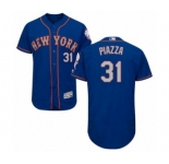 Men's Majestic New York Mets #31 Mike Piazza Royal Gray Flexbase Authentic Collection MLB Jersey