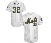 Men's Majestic New York Mets #32 Steven Matz Authentic White 2016 Memorial Day Fashion Flex Base MLB Jersey