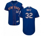 Men's Majestic New York Mets #32 Steven Matz Royal Gray Flexbase Authentic Collection MLB Jersey