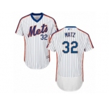Men's Majestic New York Mets #32 Steven Matz White Royal Flexbase Authentic Collection MLB Jersey