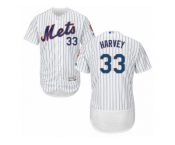 Men's Majestic New York Mets #33 Matt Harvey White Flexbase Authentic Collection MLB Jersey