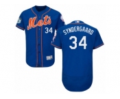 Men's Majestic New York Mets #34 Noah Syndergaard Royal Blue 2017 Spring Training Authentic Collection Flex Base MLB Jersey