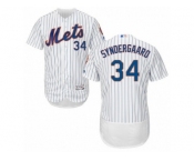 Men's Majestic New York Mets #34 Noah Syndergaard White Flexbase Authentic Collection MLB Jersey