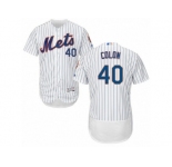 Men's Majestic New York Mets #40 Bartolo Colon White Flexbase Authentic Collection MLB Jersey