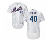 Men's Majestic New York Mets #40 Bartolo Colon White Flexbase Authentic Collection MLB Jersey
